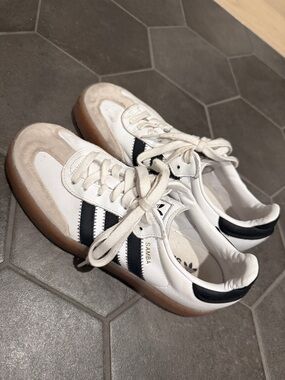 adidas White and Black Samba Sneakers